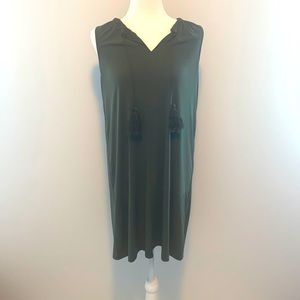 Michael Kors Ivy Green Sleeveless Dress Medium